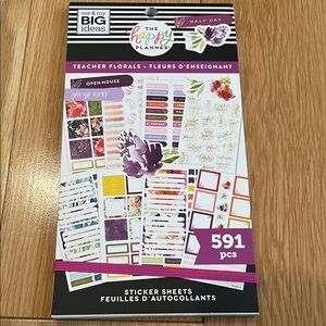 The Happy Planner Teacher Florals Sticker Set